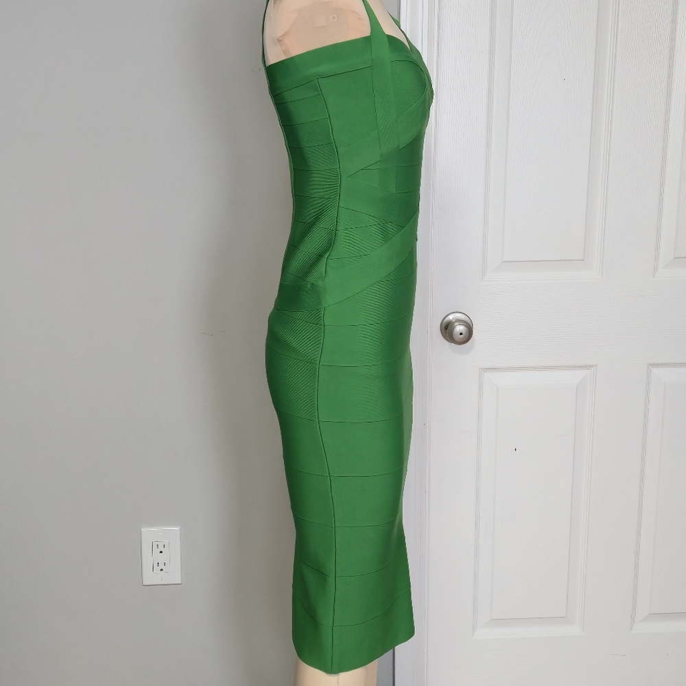 No Brand Emerald Green Bodycon Bandage Dress - Size S - Picture 3 of 5
